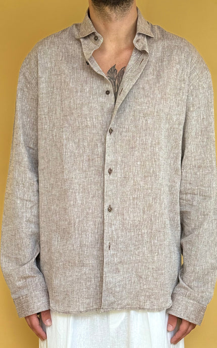 CAMICIA OVERSIZE IN LINO