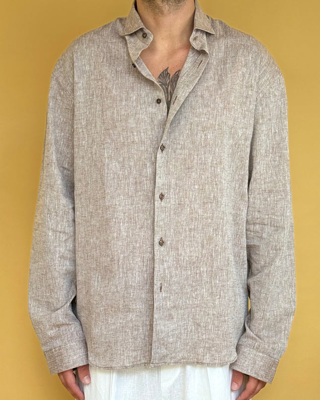 CAMICIA OVERSIZE IN LINO