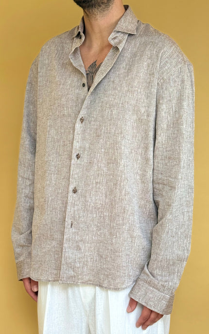 CAMICIA OVERSIZE IN LINO
