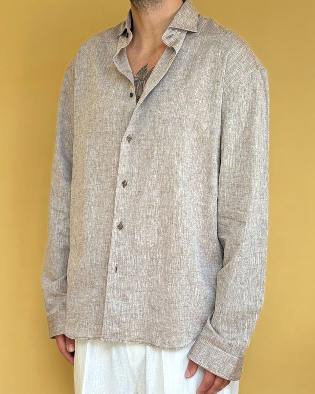 CAMICIA OVERSIZE IN LINO