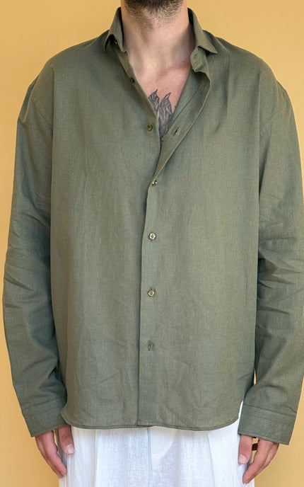 CAMICIA OVERSIZE IN LINO
