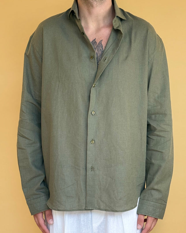 CAMICIA OVERSIZE IN LINO