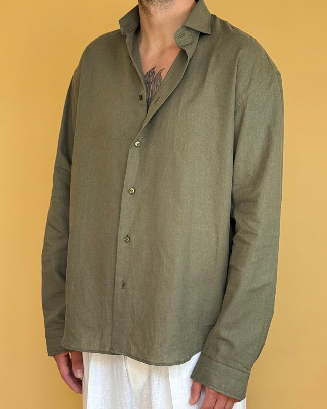 CAMICIA OVERSIZE IN LINO