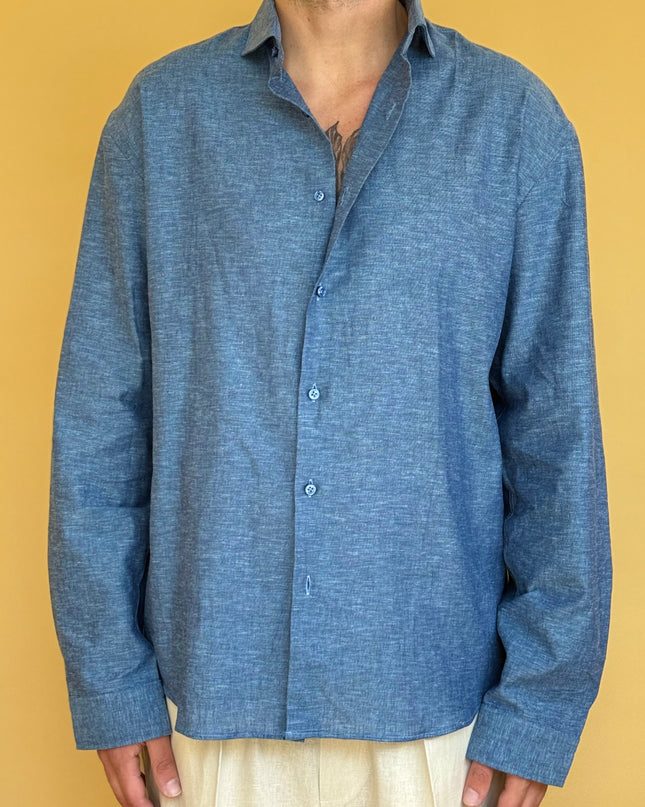 CAMICIA OVERSIZE IN LINO