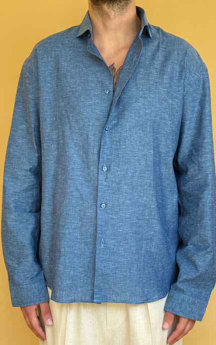 CAMICIA OVERSIZE IN LINO