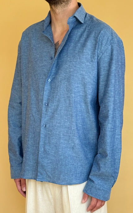 CAMICIA OVERSIZE IN LINO