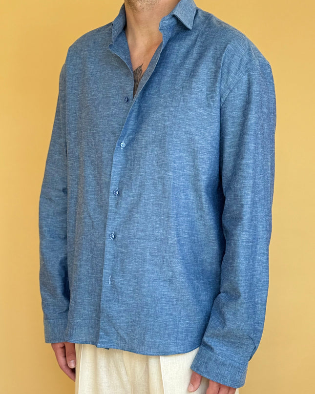CAMICIA OVERSIZE IN LINO