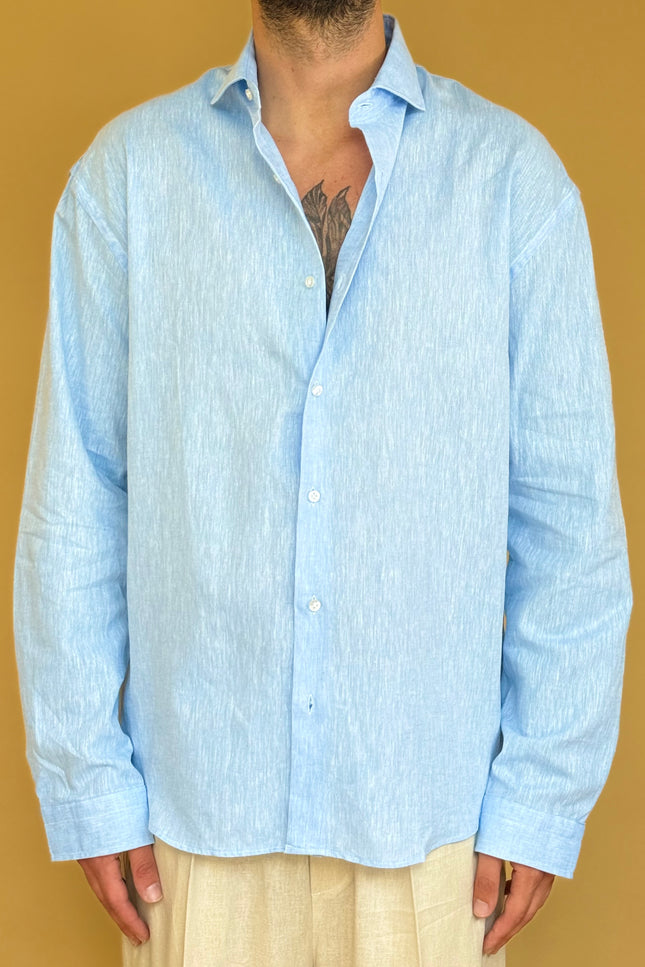 CAMICIA OVERSIZE IN LINO