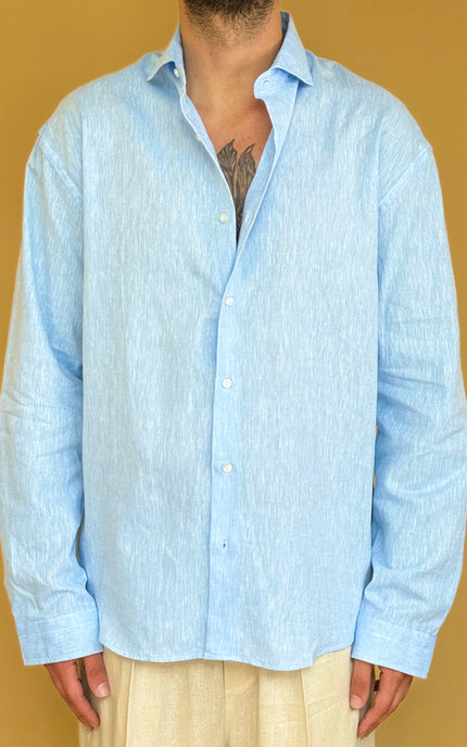 CAMICIA OVERSIZE IN LINO