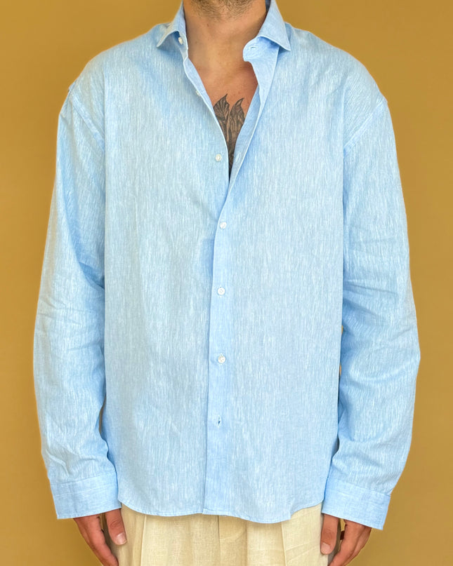 CAMICIA OVERSIZE IN LINO