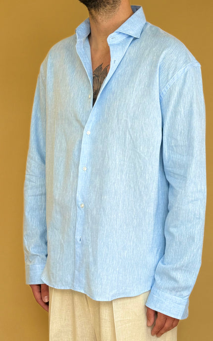 CAMICIA OVERSIZE IN LINO