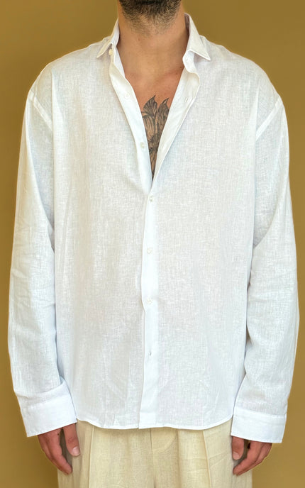 CAMICIA OVERSIZE IN LINO