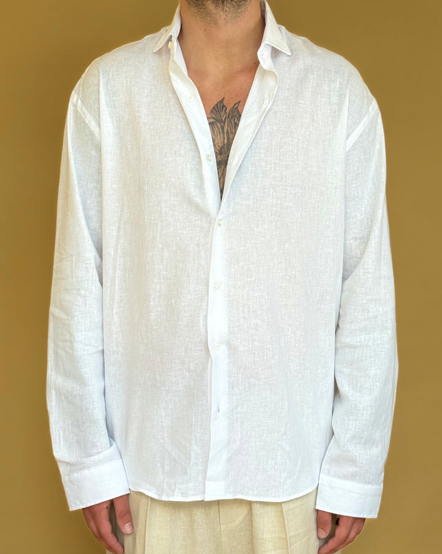 CAMICIA OVERSIZE IN LINO