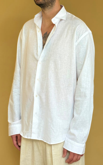 CAMICIA OVERSIZE IN LINO