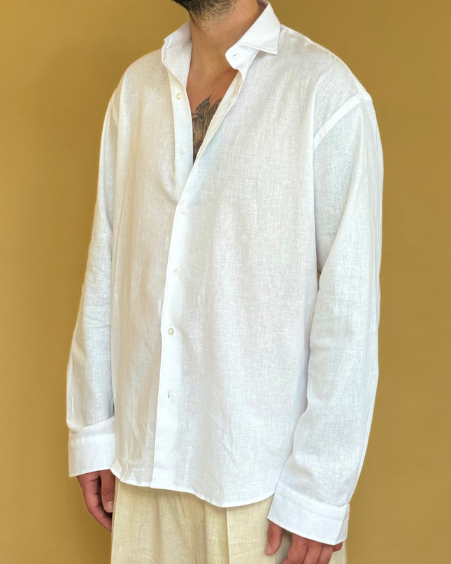 CAMICIA OVERSIZE IN LINO
