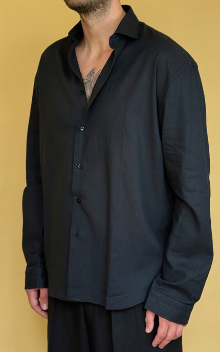 CAMICIA OVERSIZE IN LINO