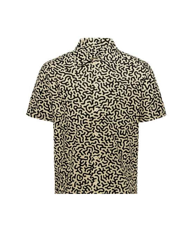 CAMICIA A FANTASIA CORALLO NERO