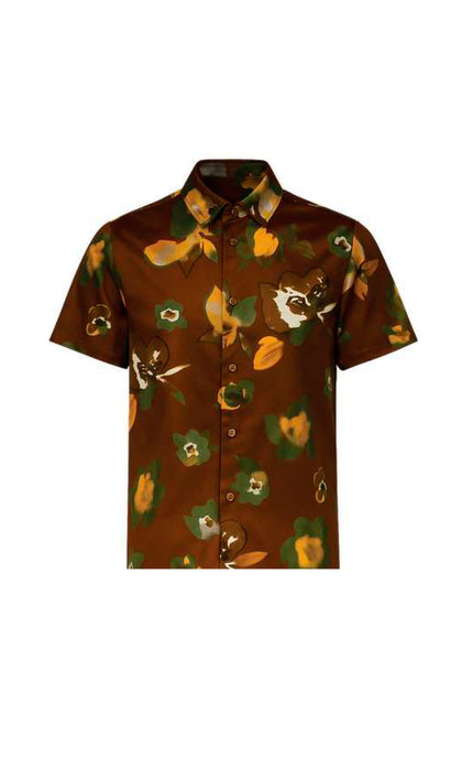 CAMICIA A FANTASIA KAIGA SIENA