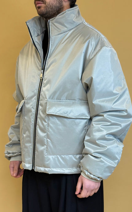 NYLON ZIP PUFFER