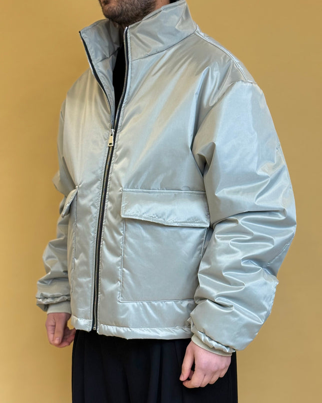 NYLON ZIP PUFFER