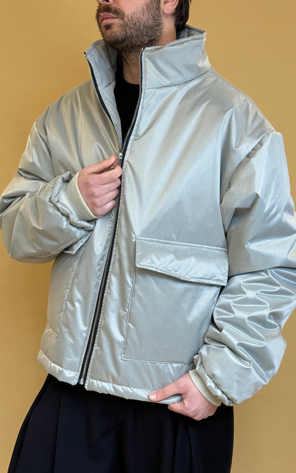 NYLON ZIP PUFFER