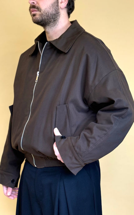 GABARDINE BOMBER JACKET