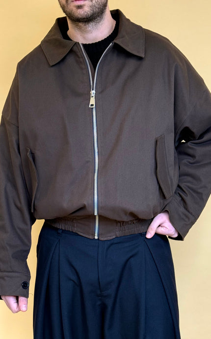 GABARDINE BOMBER JACKET