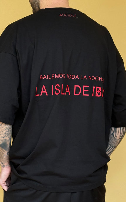 ' .. LA ISLA DE IBIZA' BLACK TEE