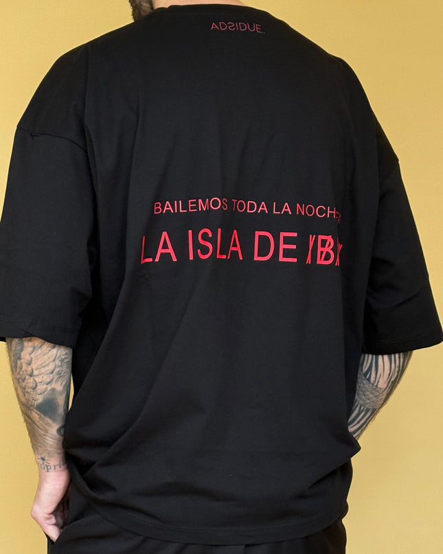 ' .. LA ISLA DE IBIZA' BLACK TEE