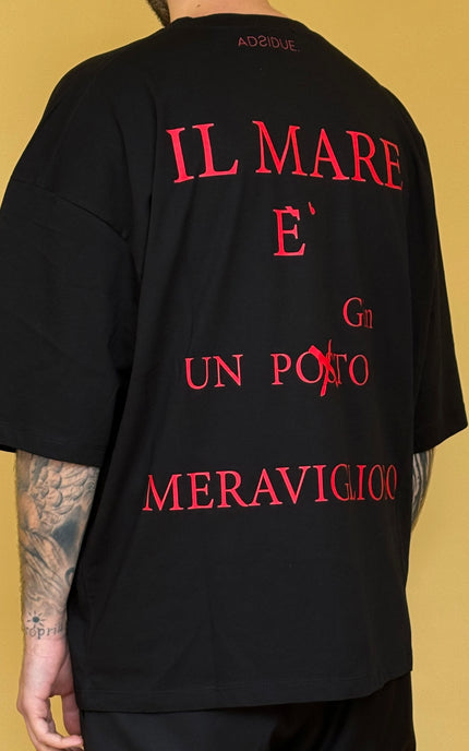 'GIN MARE..' BLACK TEE