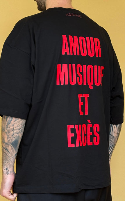 'AMOUR ..' BLACK TEE