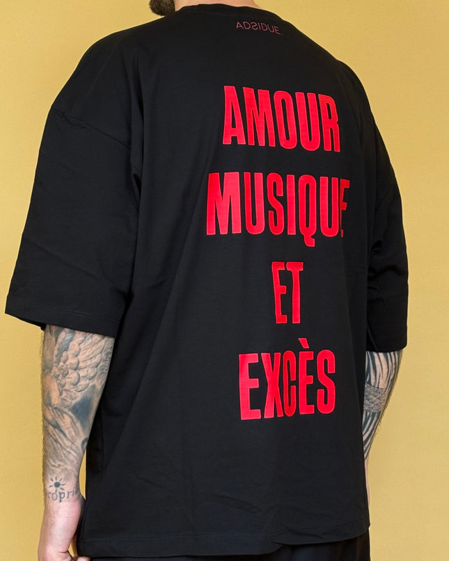 'AMOUR ..' BLACK TEE