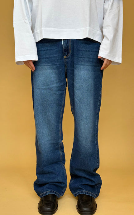 FLARE DENIM BLU WASH