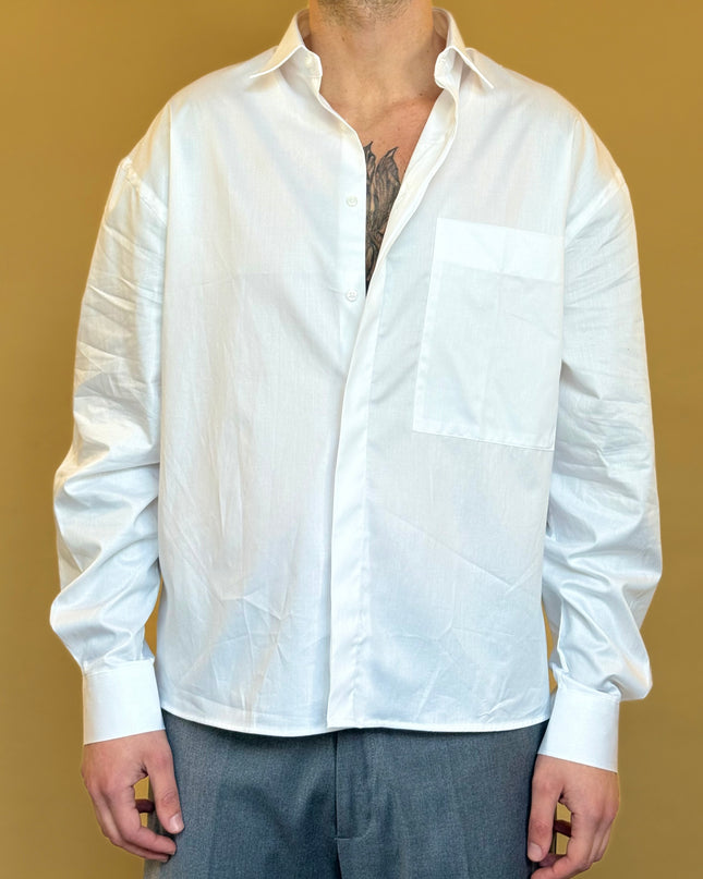 CAMICIA CROP 100% COTONE - TINTA UNITA