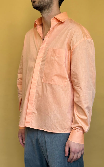 CAMICIA CROP 100% COTONE - TINTA UNITA