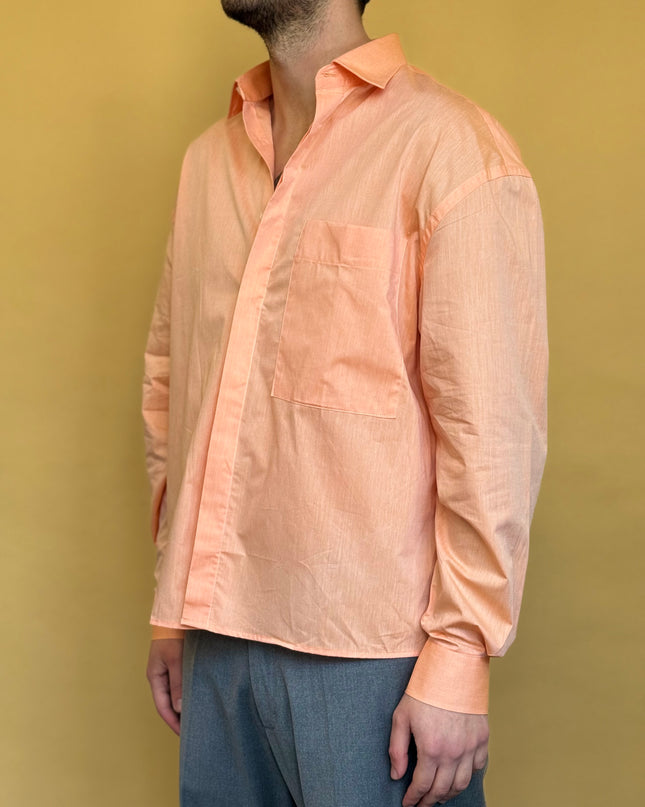 CAMICIA CROP 100% COTONE - TINTA UNITA
