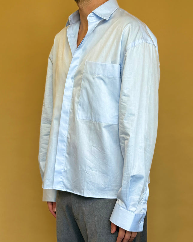 CAMICIA CROP 100% COTONE - TINTA UNITA
