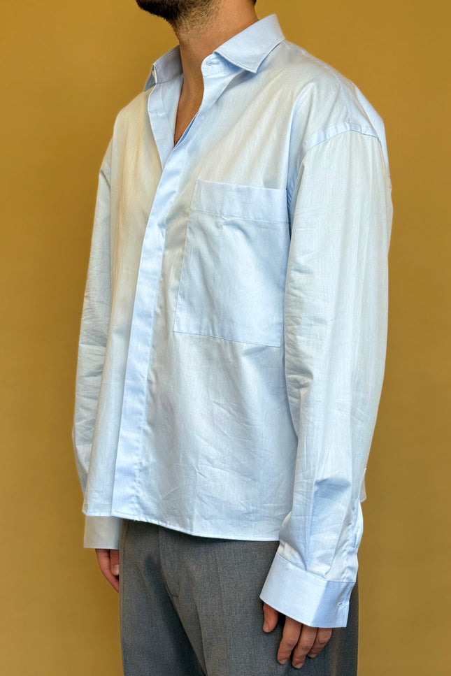 CAMICIA CROP 100% COTONE - TINTA UNITA