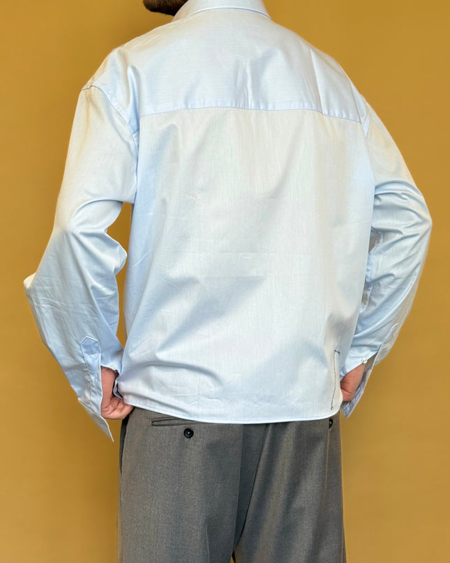 CAMICIA CROP 100% COTONE - TINTA UNITA