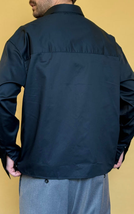 CAMICIA CROP 100% COTONE - TINTA UNITA