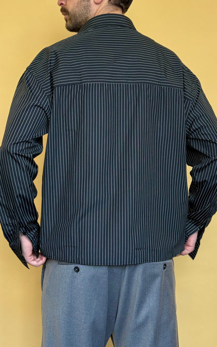 CAMICIA CROP 100% COTONE - RIGATA