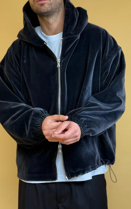 HOODIE DOUBLE FIT IN CINIGLIA