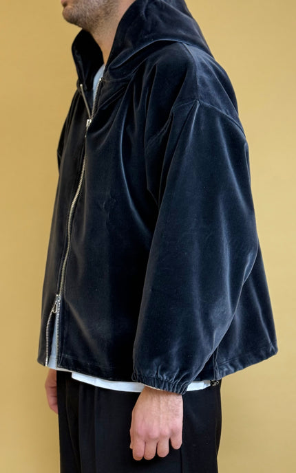 HOODIE DOUBLE FIT IN CINIGLIA